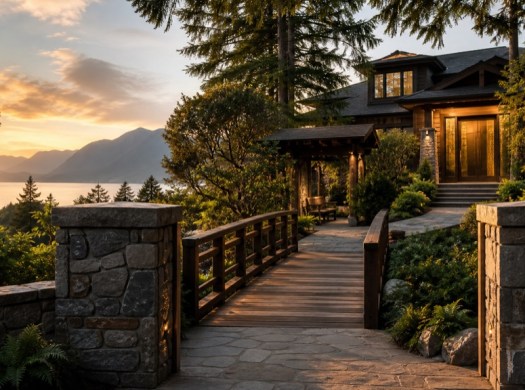 A BC home is reached through five distinct landscape thresholds before closing