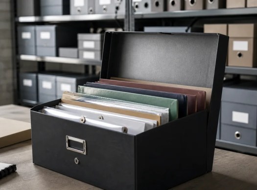 A secure international-buyer document file